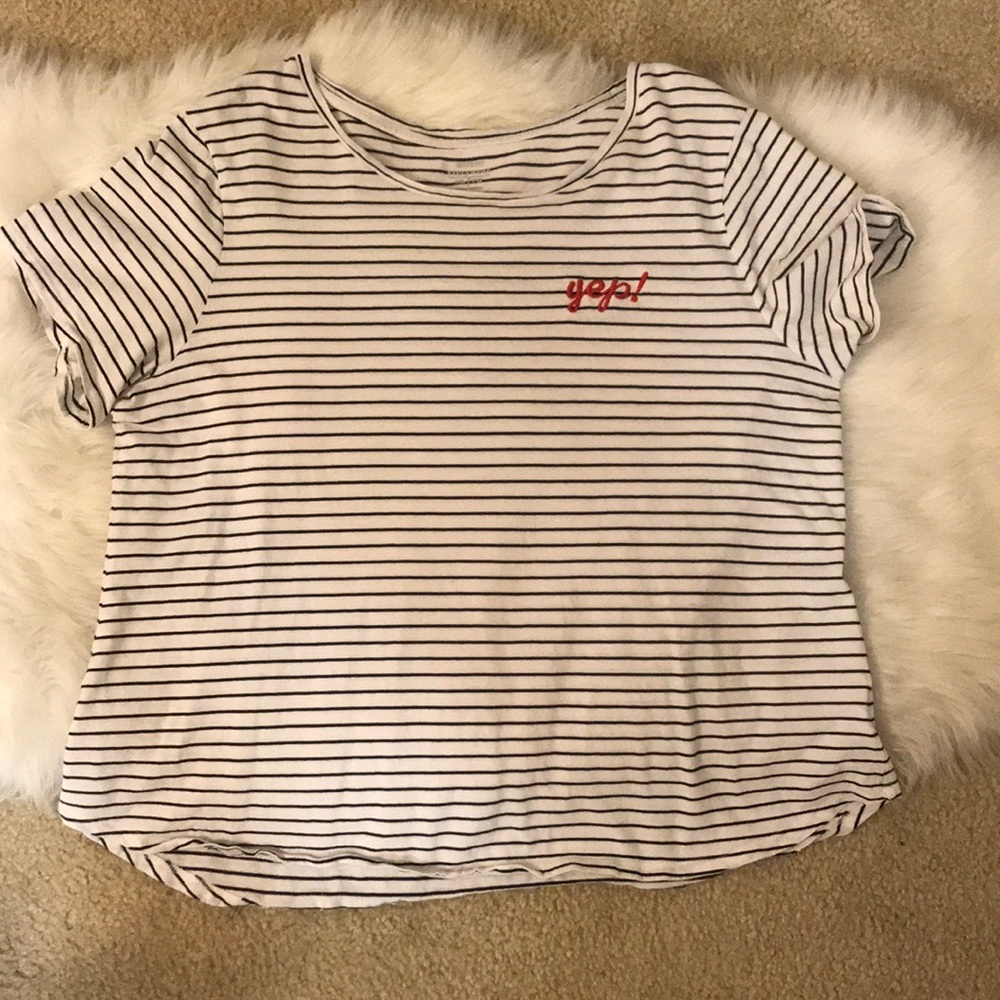 Old navy “yep!” Striped top